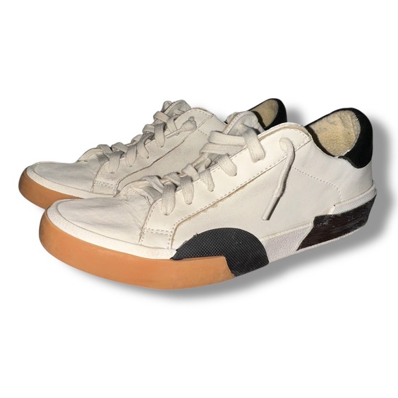 Dolce Vita Shoes - Dolce Vita Zina Plush Womens Size 8 White Black Silver Casual Sneakers Shoes